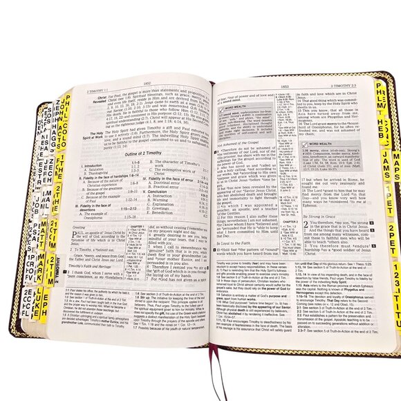 Spirit Filled Life Bible NKJV 2255BG Nelson Burgundy Bonded Leather 1991 - Picture 12 of 16